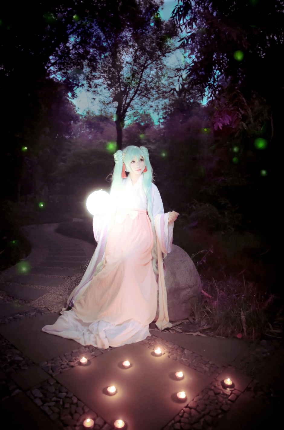 甜美邻家美眉初音未来cos图片