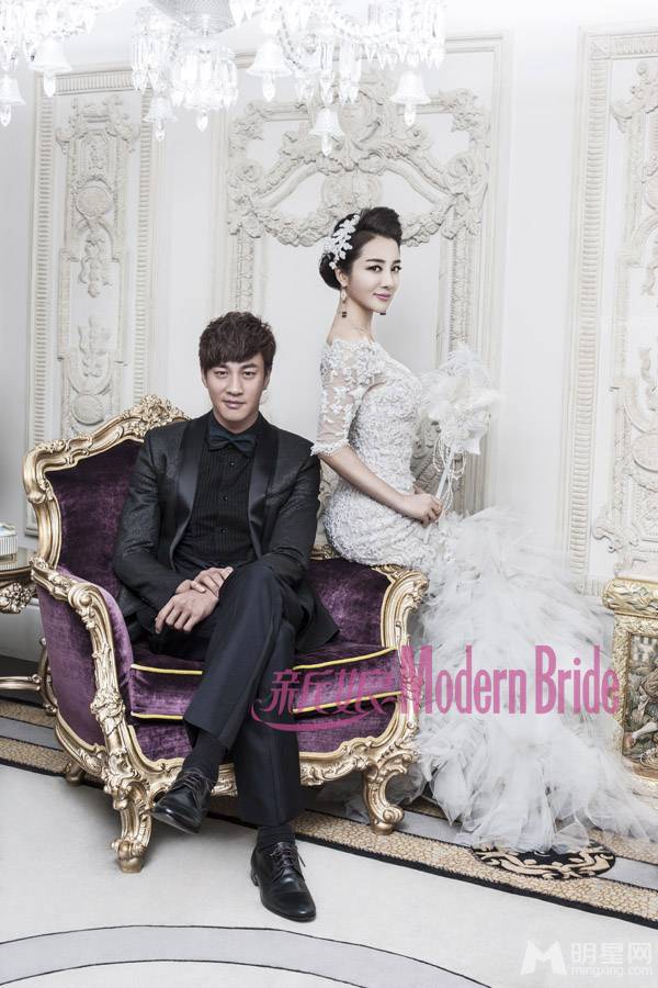 何润东李依晓拍摄幸福唯美婚纱写真