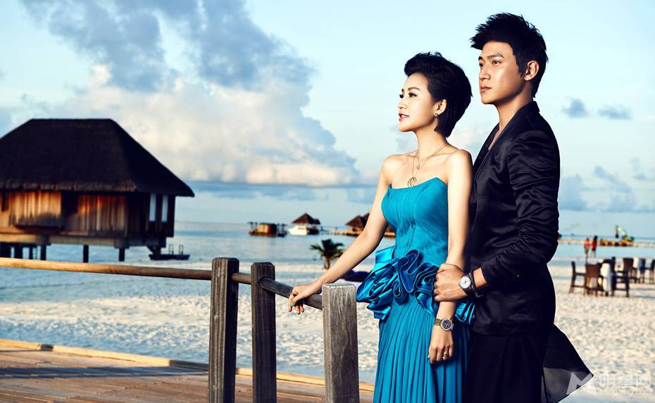 陆毅鲍蕾尽显浪漫甜蜜写真