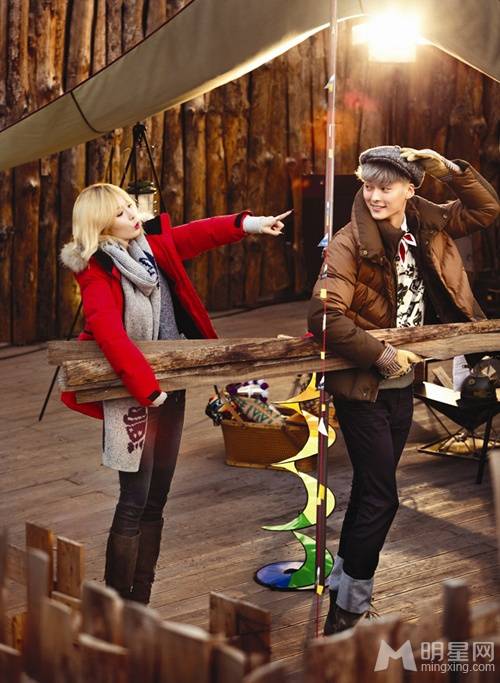 金泫雅代言冬日休闲服饰宣传照