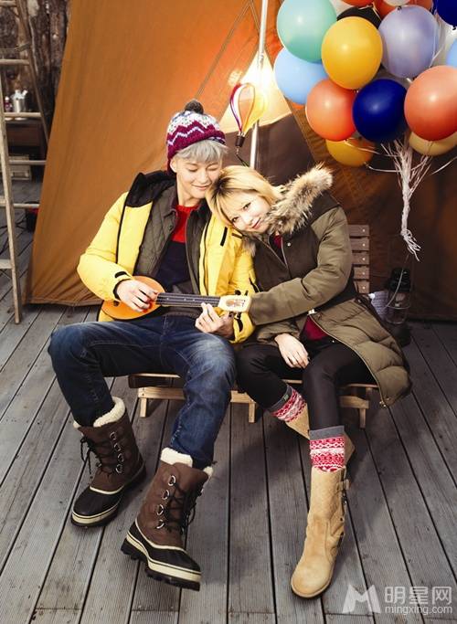 金泫雅代言冬日休闲服饰宣传照