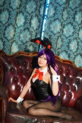 美女大尺度爆乳黑丝美女鬼魅cos图片