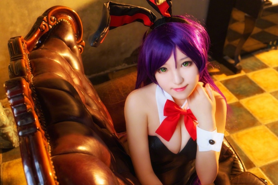 美女大尺度爆乳黑丝美女鬼魅cos图片