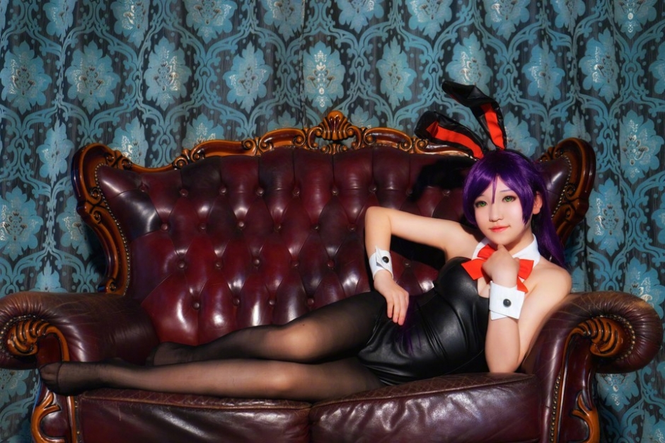 美女大尺度爆乳黑丝美女鬼魅cos图片