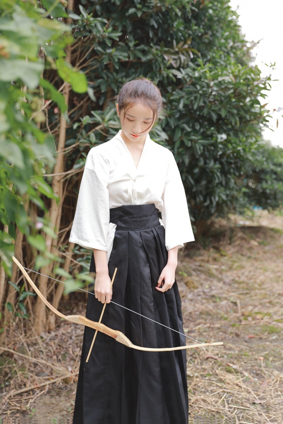 氧气剑道服美女樱唇粉面唯美清新闺房制服写真