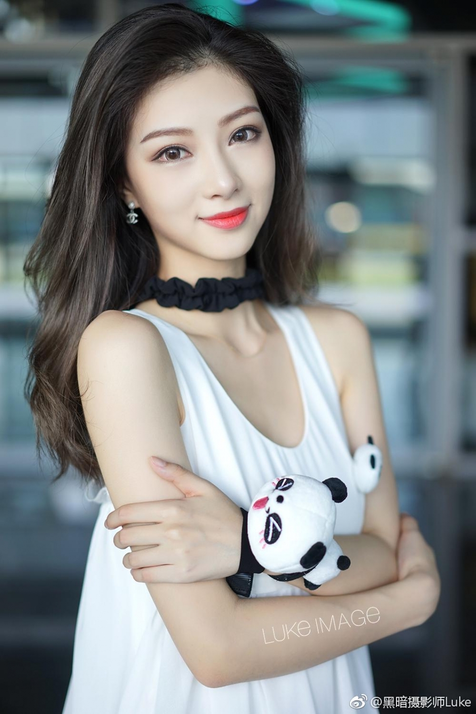 2017ChinaJoy熊猫展台showgirl卖萌啾啾嘴高清图片