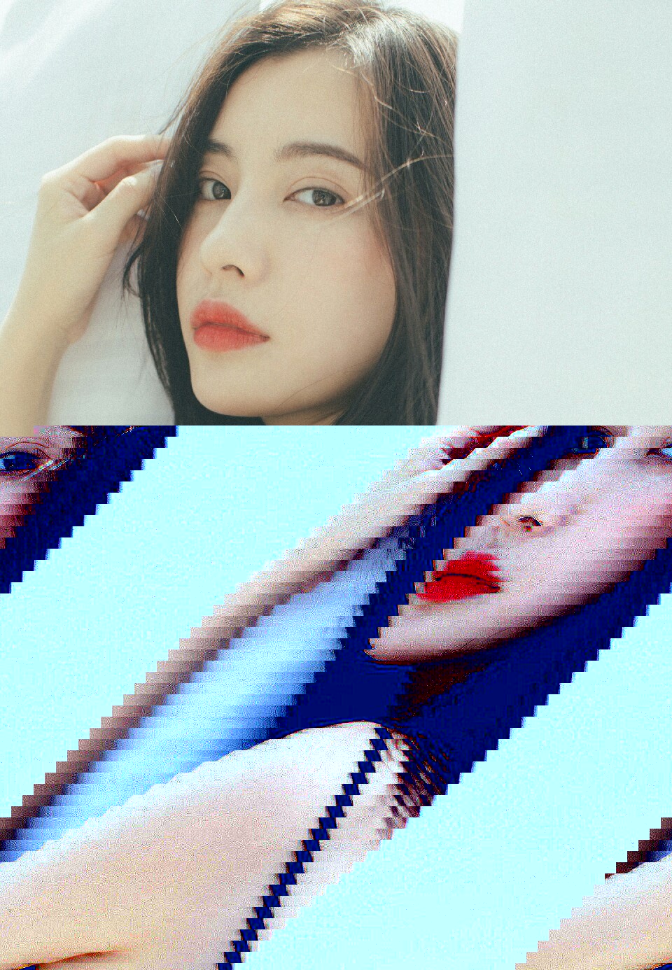 性感红唇美背吊带美女清纯诱惑美女写真