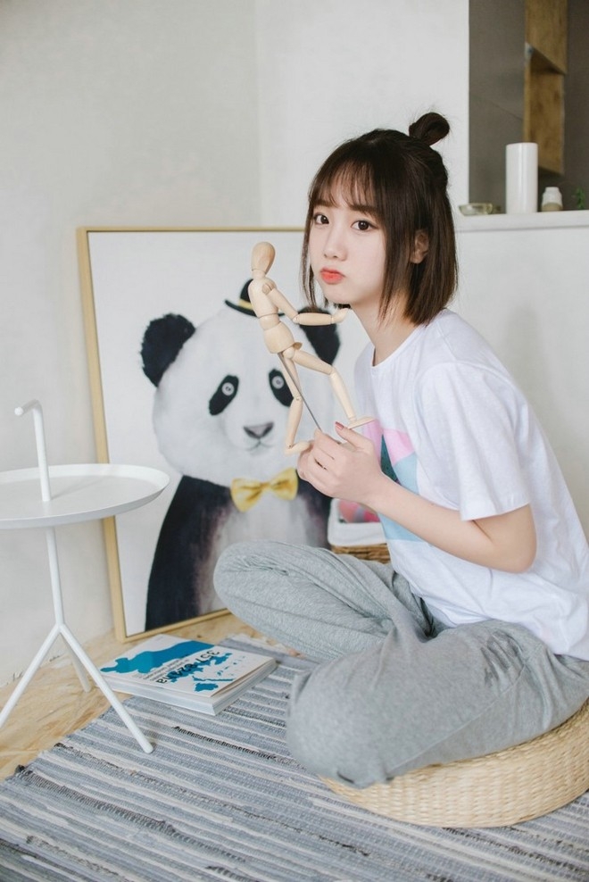 苹果头清纯美女萌妹纸私房可爱俏皮艺术写真