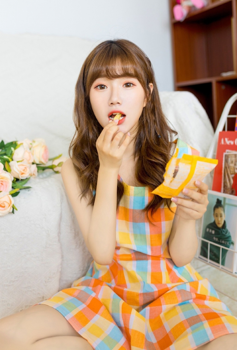 小清新美女眼神无辜温柔唯美居家生活写真