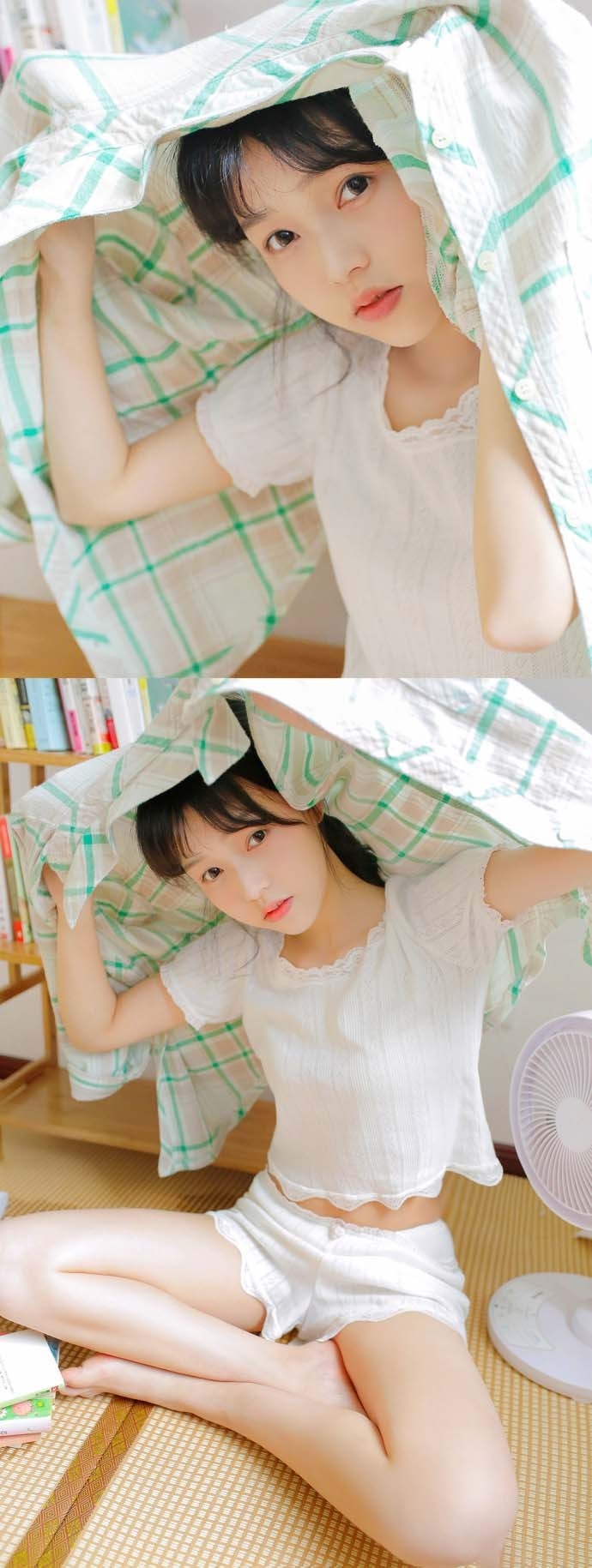 嘟嘟嘴卖萌可爱清纯美女白皙养眼甜美写真