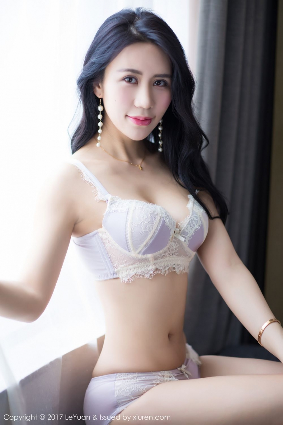 星乐园御姐美人紫棋 高挑身材蕾丝内内诱惑