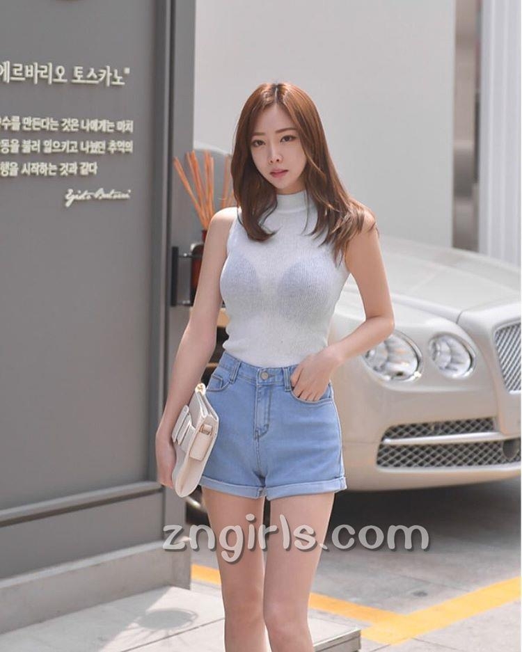 韩国模特珠妍街拍私房照长腿迷人