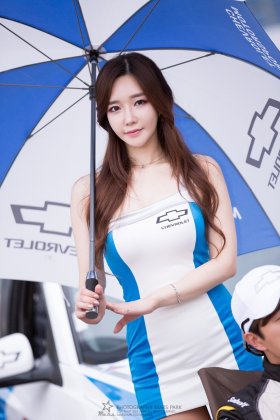 韩国赛车女郎车展短裙写真气质迷人