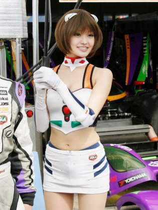 日本赛车女郎水谷望爱制服写真