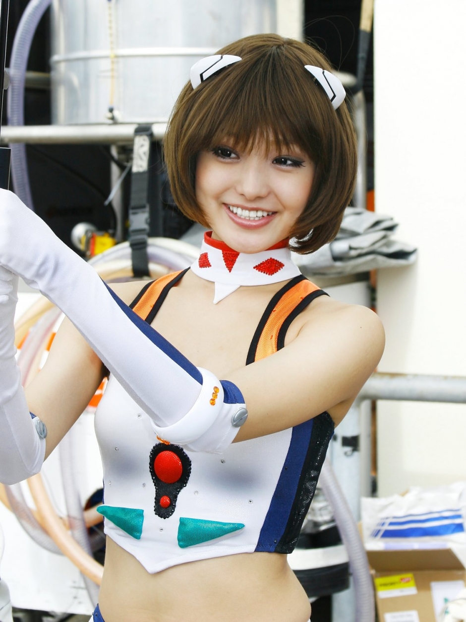 日本赛车女郎水谷望爱制服写真