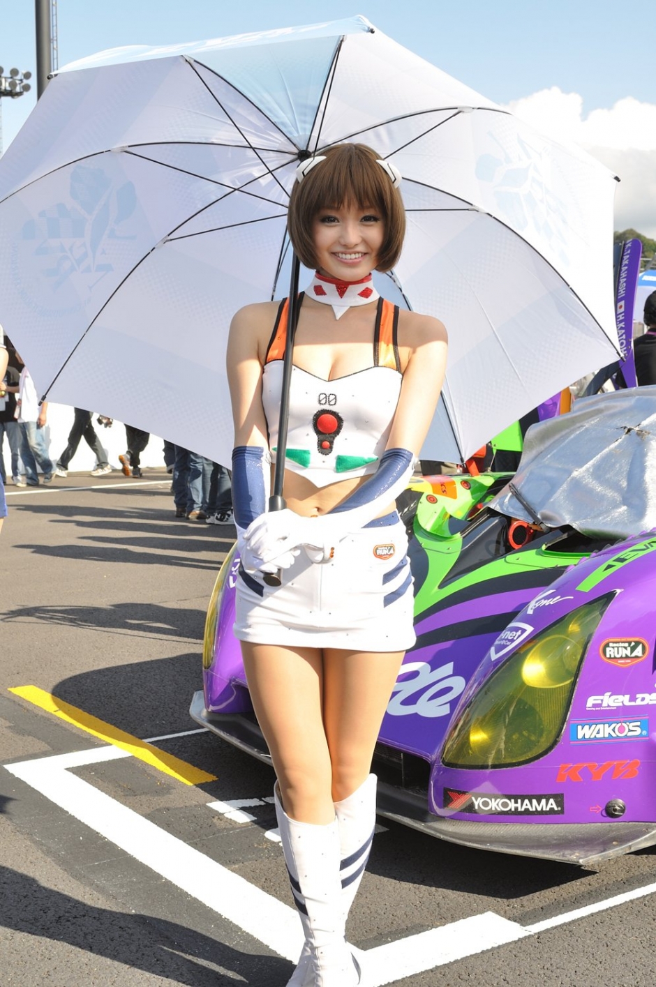 日本赛车女郎水谷望爱制服写真