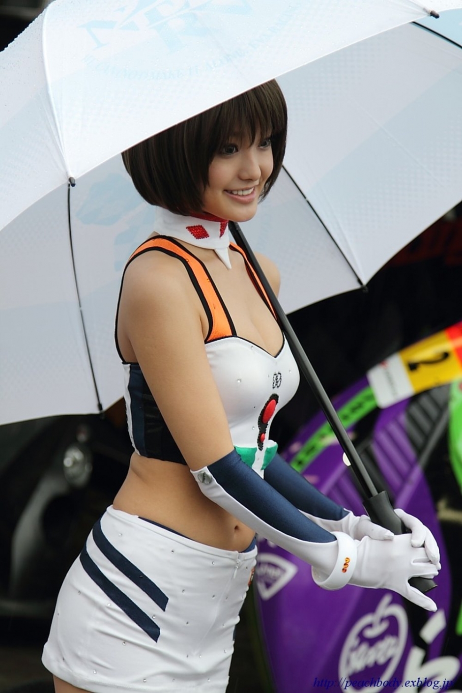 日本赛车女郎水谷望爱制服写真