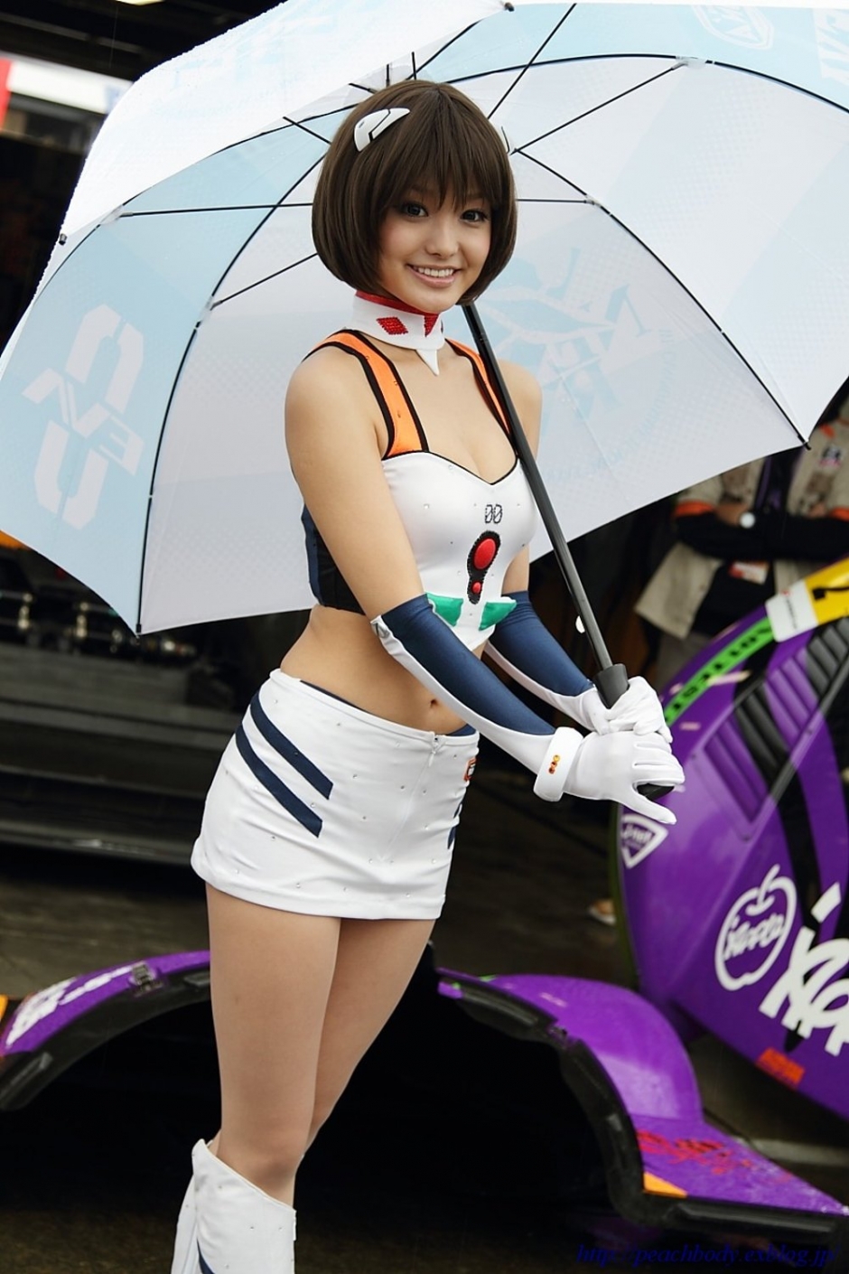 日本赛车女郎水谷望爱制服写真