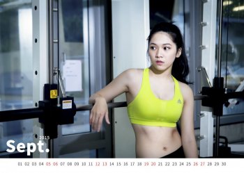 台湾最美健身女神杨玓伦图片