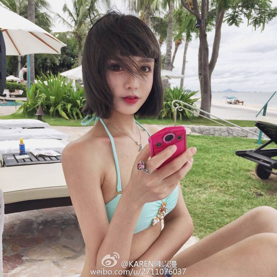 短发女人陈以漫Karen极品人体艺术美图