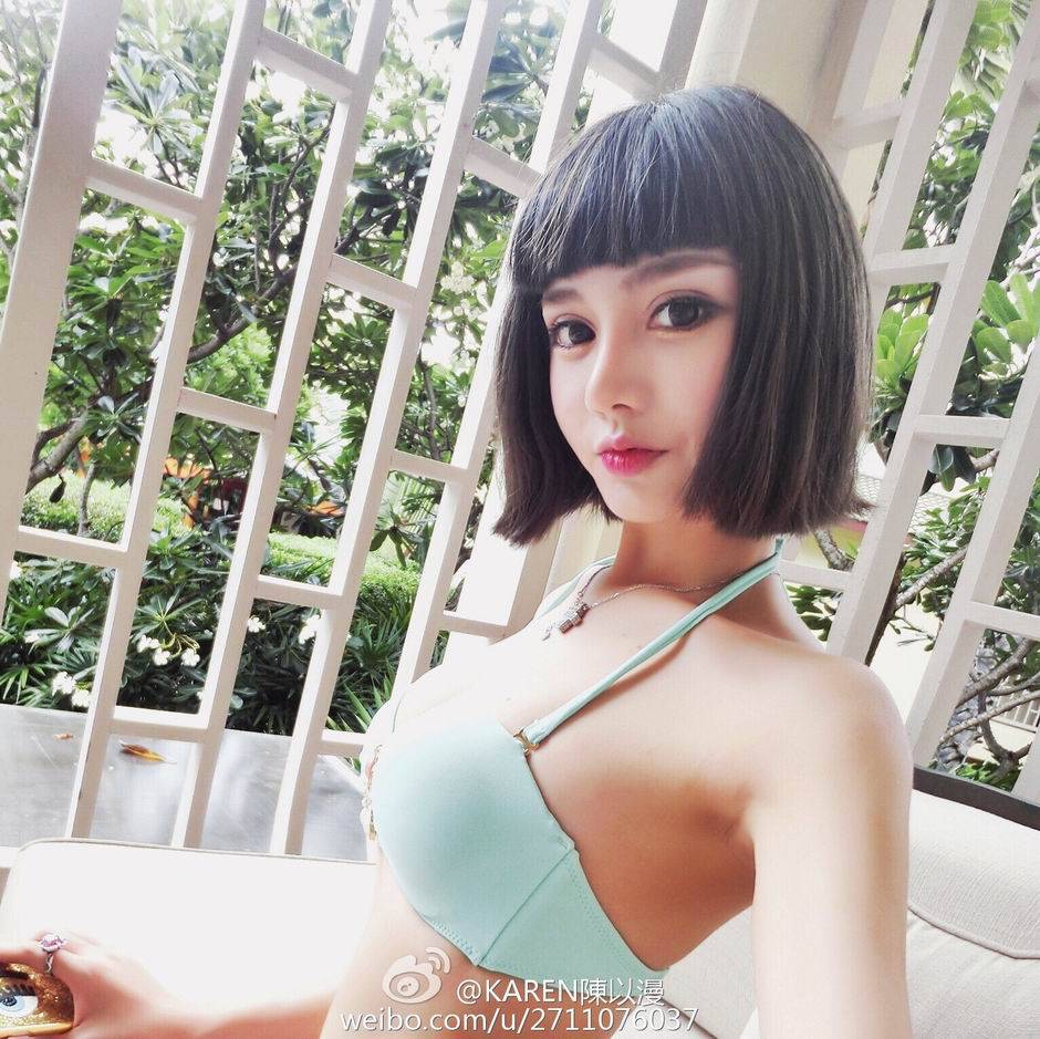 短发女人陈以漫Karen极品人体艺术美图