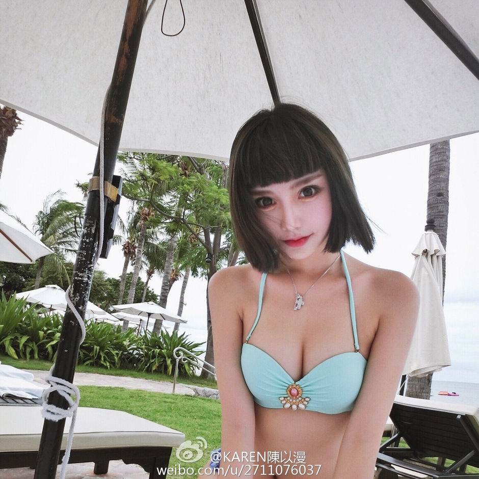 短发女人陈以漫Karen极品人体艺术美图