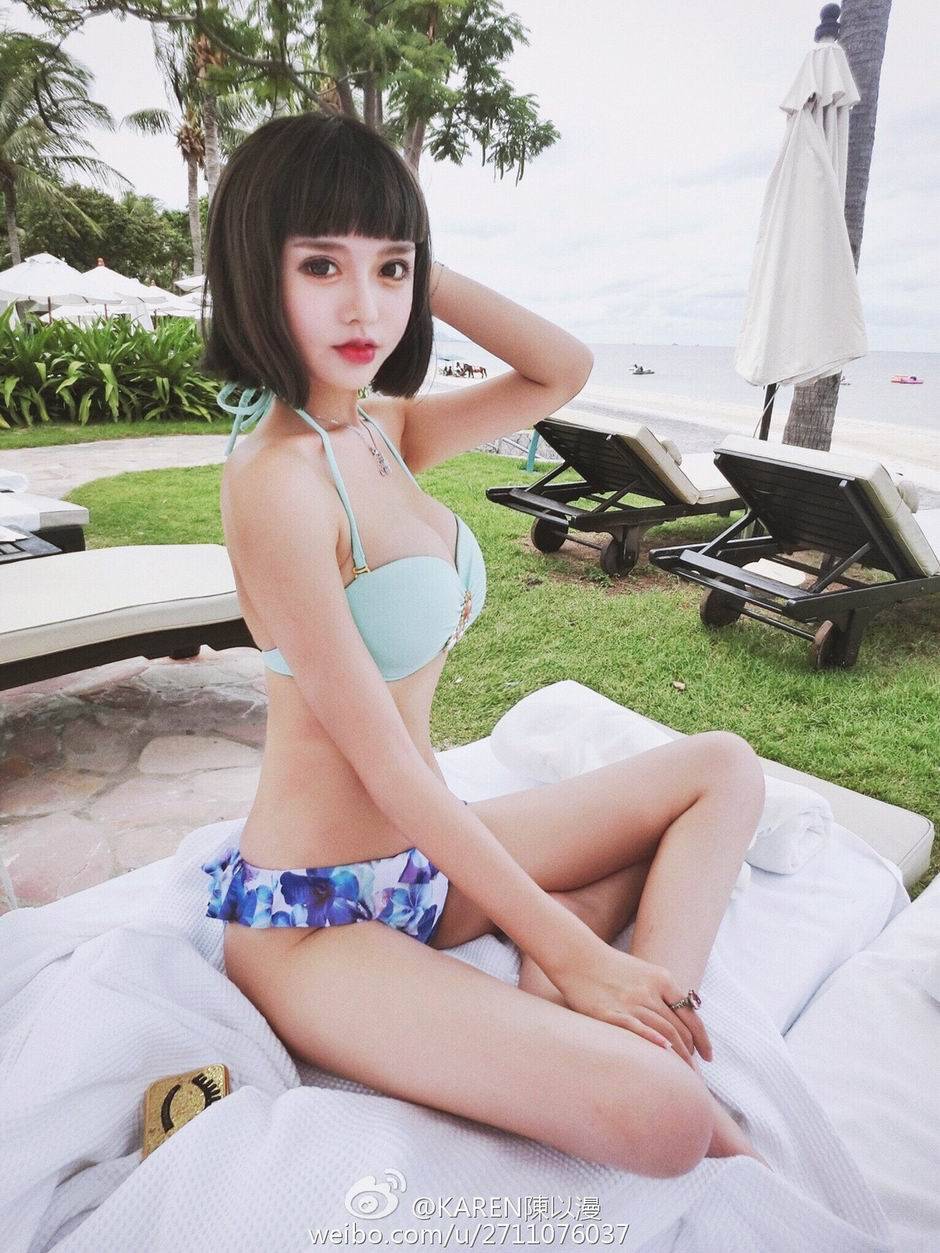 短发女人陈以漫Karen极品人体艺术美图