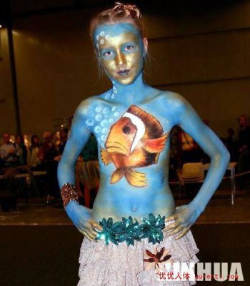 另类创意人体彩绘图