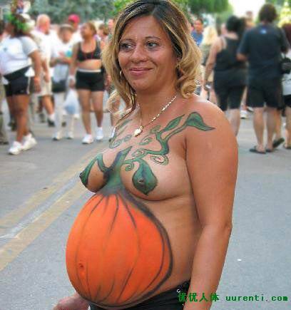 无衣胜有衣人体彩绘图案欣赏