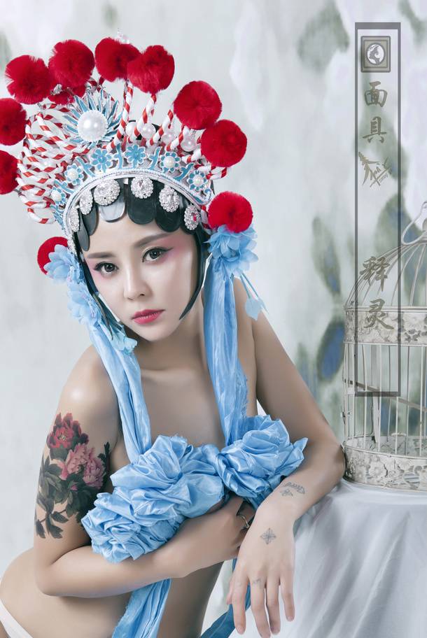 京剧花旦美女高清人体艺术图片