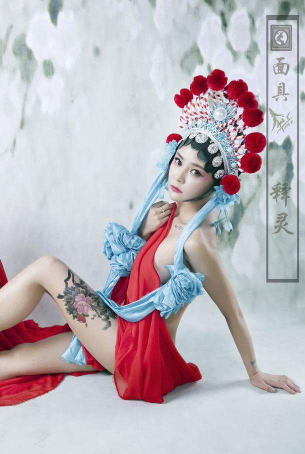 京剧花旦美女高清人体艺术图片