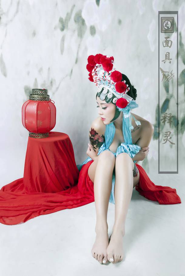 京剧花旦美女高清人体艺术图片