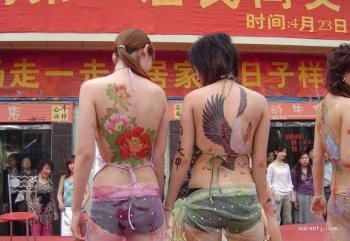 街头人体彩绘艺术图片欣赏