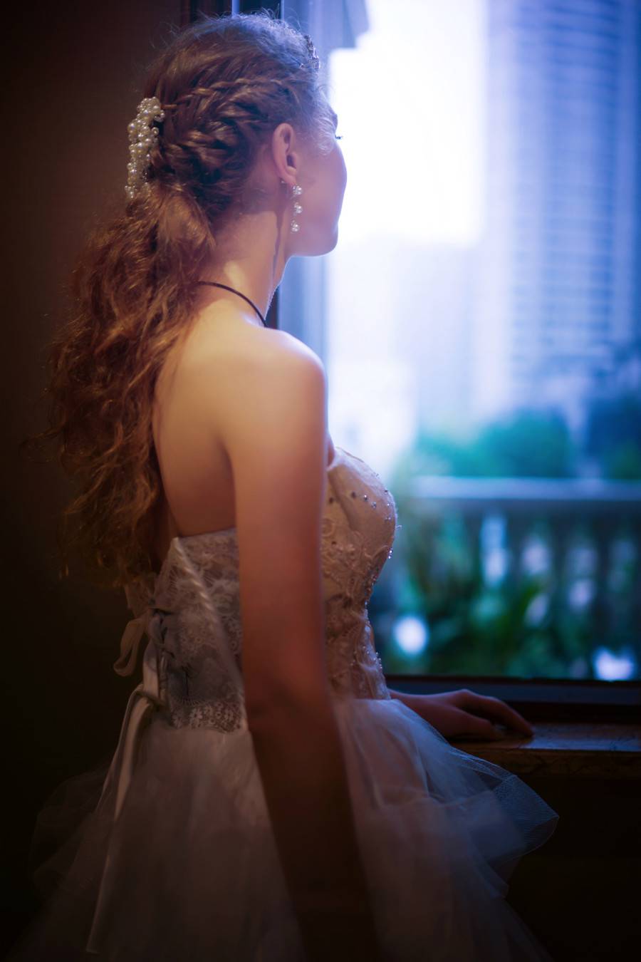 欧美美女唯美婚纱性感人体艺术照