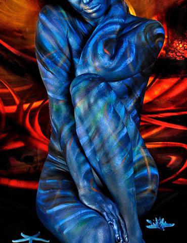 欧美视觉误差人体彩绘写真