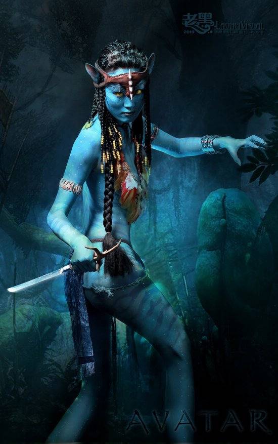 不可思议的人体彩绘之阿凡达