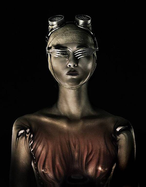 性感西方美女人体彩绘写真