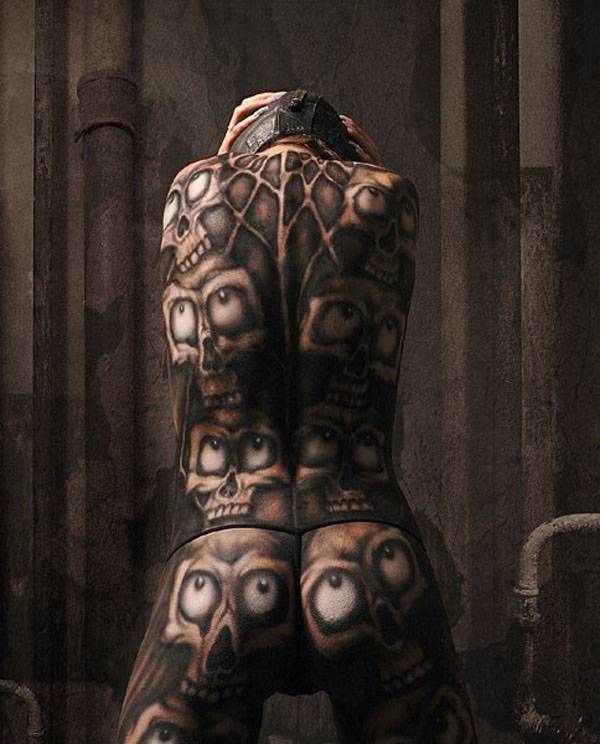 性感西方美女人体彩绘写真