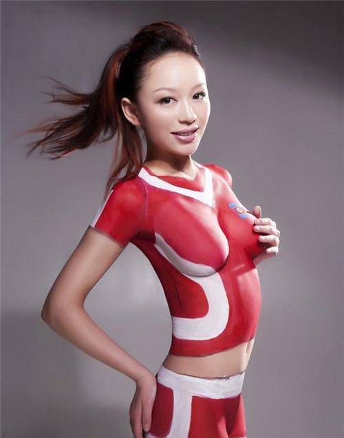 乌克兰模特人体彩绘赏析