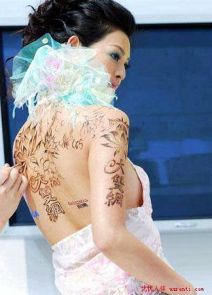 林嘉绮人体彩绘现场图片
