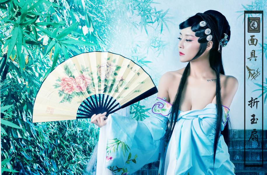 古典美人演绎窈窕淑女唯美人体艺术写真