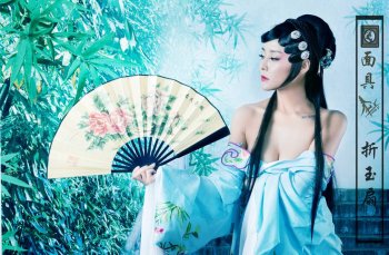 古典美人演绎窈窕淑女唯美人体艺术写真