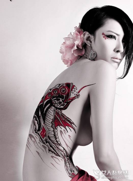 绝色美女最大胆人体艺术水彩画合集