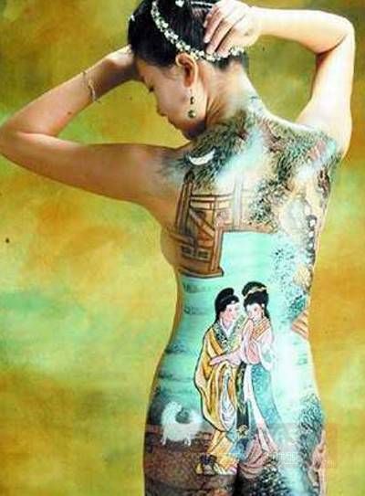 背部超唯美人体彩绘图集