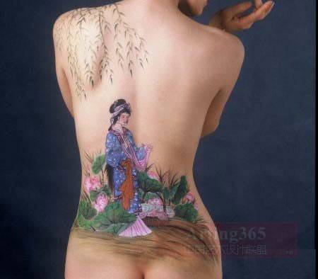 背部超唯美人体彩绘图集