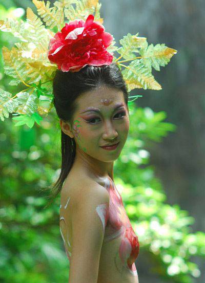 森林系人体彩绘写真欣赏