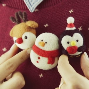 手工羊毛毡动物