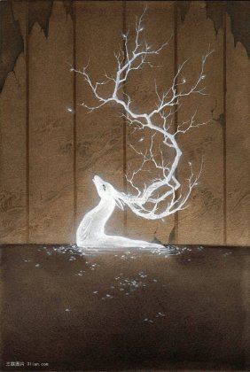 森系精美意境麋鹿