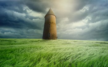 草原城堡风景桌面壁纸下载