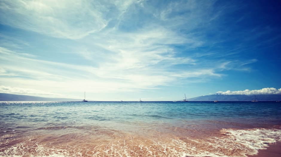 海滩自然风光宽屏高清壁纸